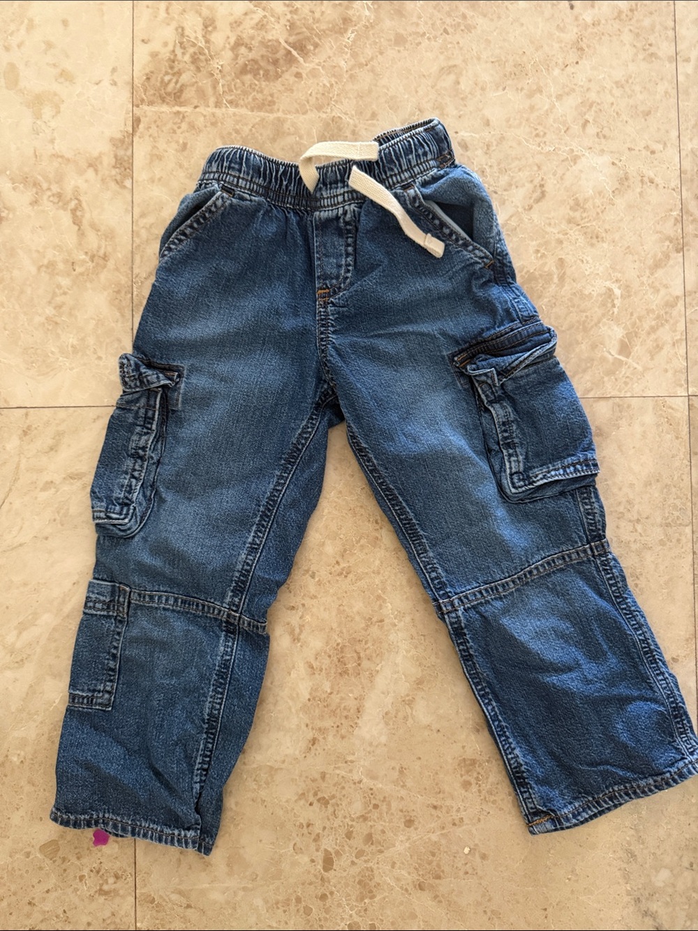 GAP Kids Dark Blue Baggy Jeans with Drawstring